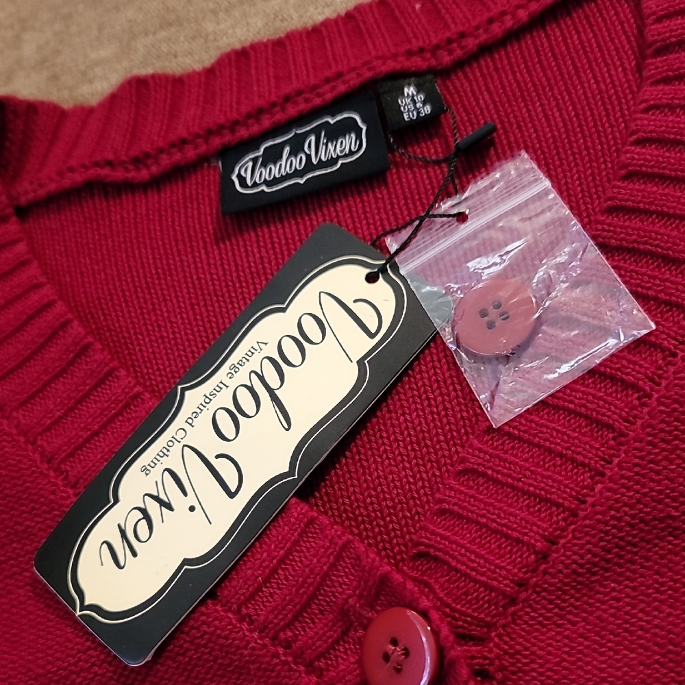 Voodoo Vixen Heart Knit Cardigan - Picture 10 of 16